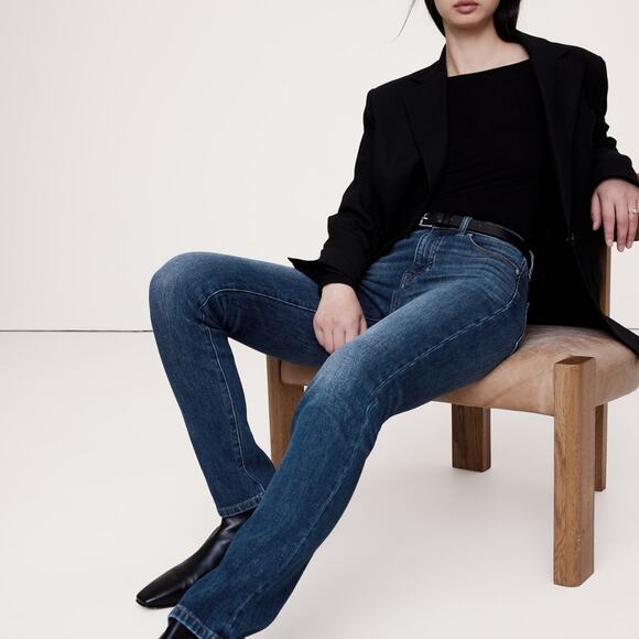 NWT Banana Republic High-Rise Slim Blue Denim Jeans - size 29 - Picture 1 of 11